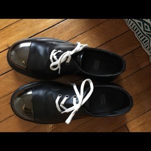 Short black Dr. Martens with steal toe